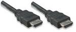 Manhattan Câble HDMI haut débit avec Ethernet , HEC, ARC, 3D, 4K, HDMI mâle vers mâle, blindé, noir, 15 m (50 ft)