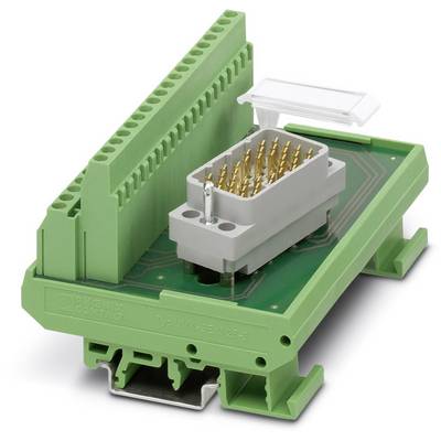 Circuit imprimé vert électrique avec connecteur surélevé et broches dorées, prêt au câblage pour des systèmes de commande industriels.