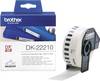 Brother DK-22210 Rouleau d'étiquettes 29 mm x 30.48 m papier blanc 1 pc(s) fixation permanente DK22210 Etiquette universelles