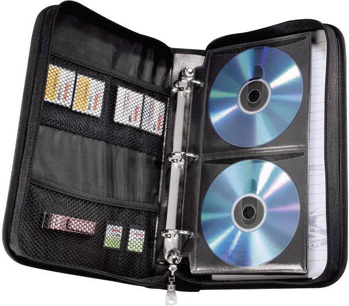 Pochette CD Hama 84145 64 CDs/DVDs, disques Blu-ray polyester bleu, noir (l x H x P) 63 x 295 x 200 mm 1 pc(s)-1