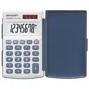 Sharp EL-243 S Calculatrice de poche blanc, bleu Ecran: 8 solaire, à pile(s) (l x H x P) 64 x 11 x 105 mm