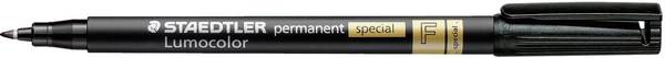 Staedtler Lumocolor permanent special F 319 F-9 Marqueur permanent noir résiste à l'eau: oui