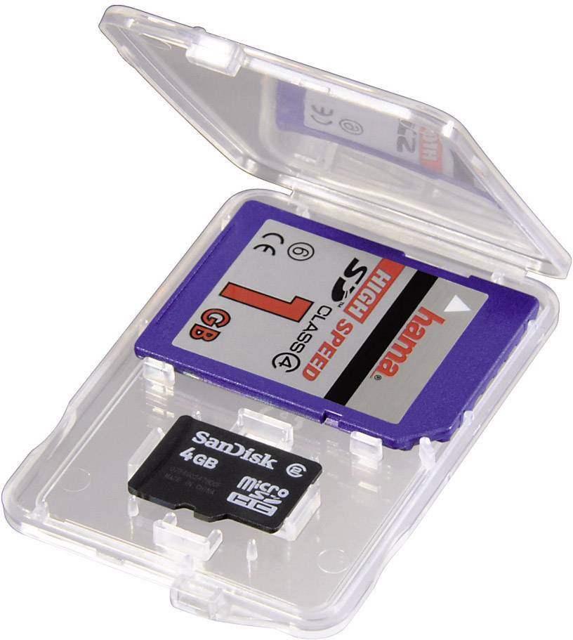 Protection lecteur de carte  SD  et microSD HAMA Slim Box 