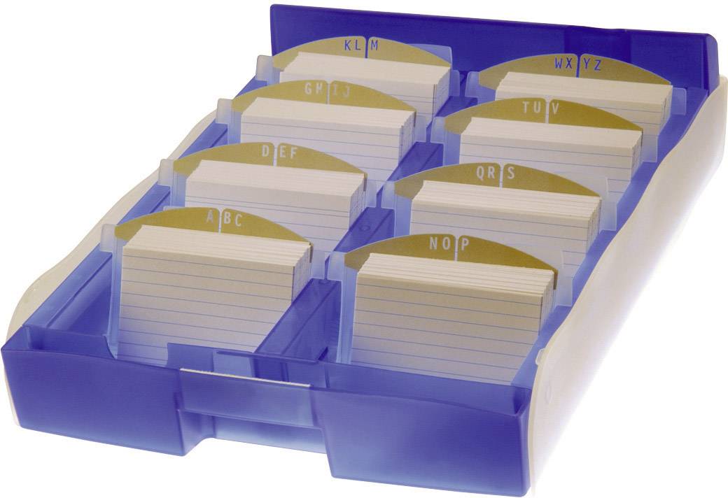 Box de rangement pour carte de visite bleu HAN A8 Conrad.fr