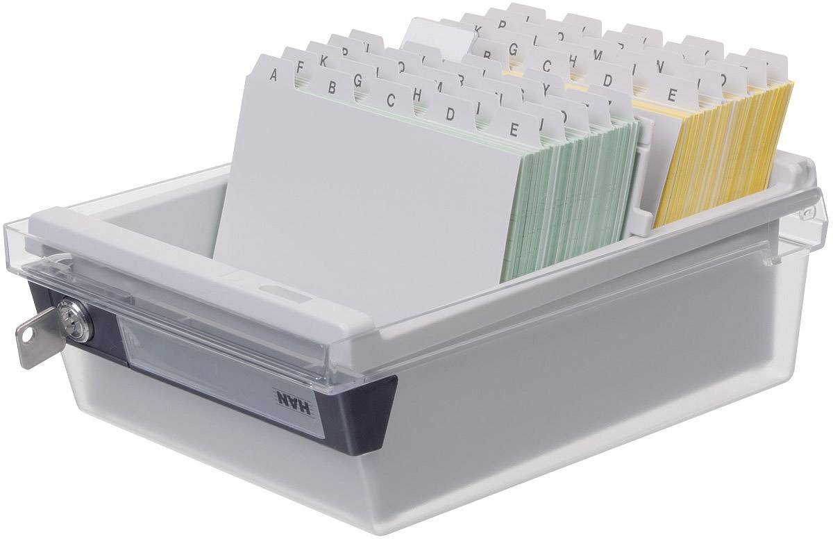 Box de rangement pour fiches Gris/Blanc HAN DIN A5 Conrad.fr