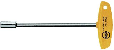 Clé à douille six pans avec poignée coulissante Wiha 02822 Taille (métrique): 9.5 mm Largeur sur pans (en pouces): 3/8 W-1