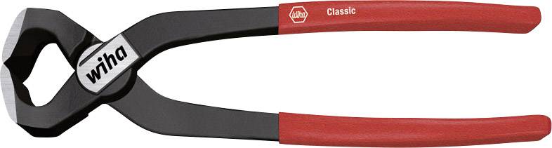 Pince coupante noire et rouge avec l'inscription 'wiha Classic' sur la poignée. Outil utilisé pour couper des fils ou des clous.