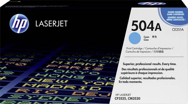 Cassette de toner d'origine HP 504A cyan CE251A