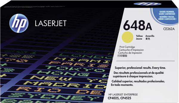 Cassette de toner d'origine HP 648A jaune CE262A