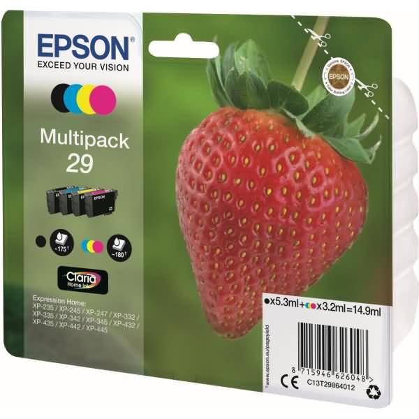 EPSON 1LB Multipack Fraise - Ink Claria Home Black Cyan Magenta Yellow w/s-1