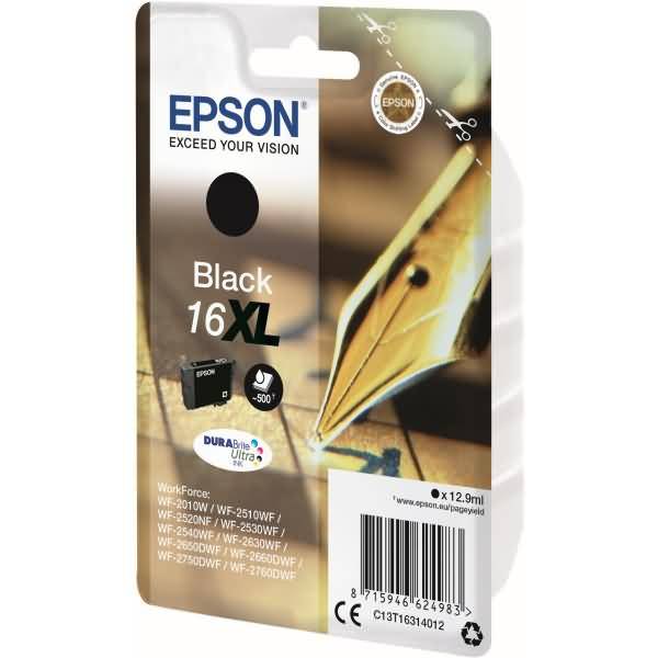 EPSON 6LB 16XL ink cartridge black high capacity 12.9ml 500 pages 1-pack RF-AM blister w/s-1