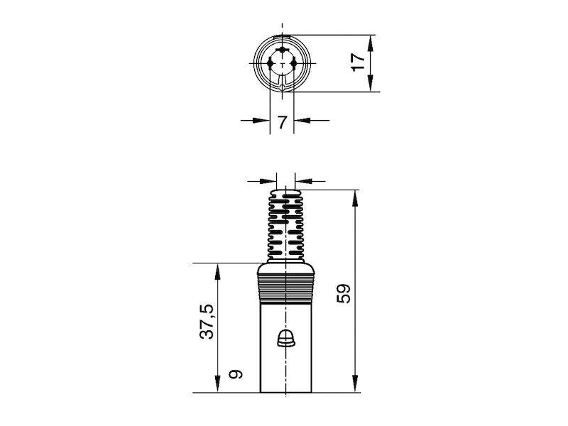 Connecteur rond DIN femelle, droit Hirschmann MAK 50 S 930 172-517-1 Nombre de pôles: 5 gris 1 pc(s)-3
