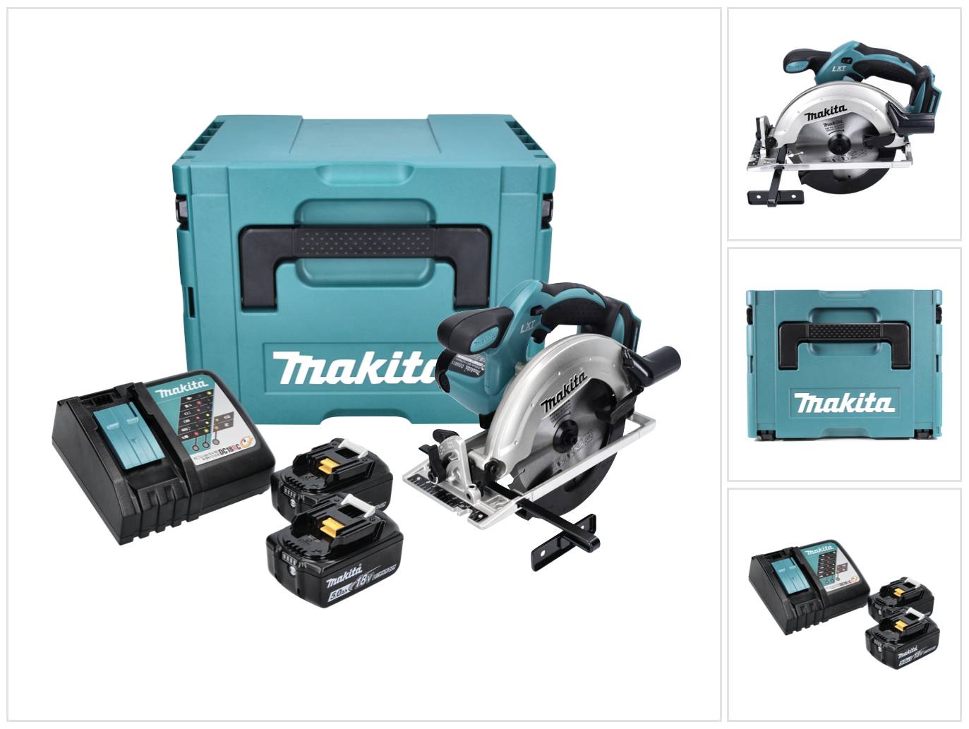 Scie circulaire 18V LXT diam165 mm -2x5,0 Ah- en MAKPAC - MAKITA DSS611RTJ-0