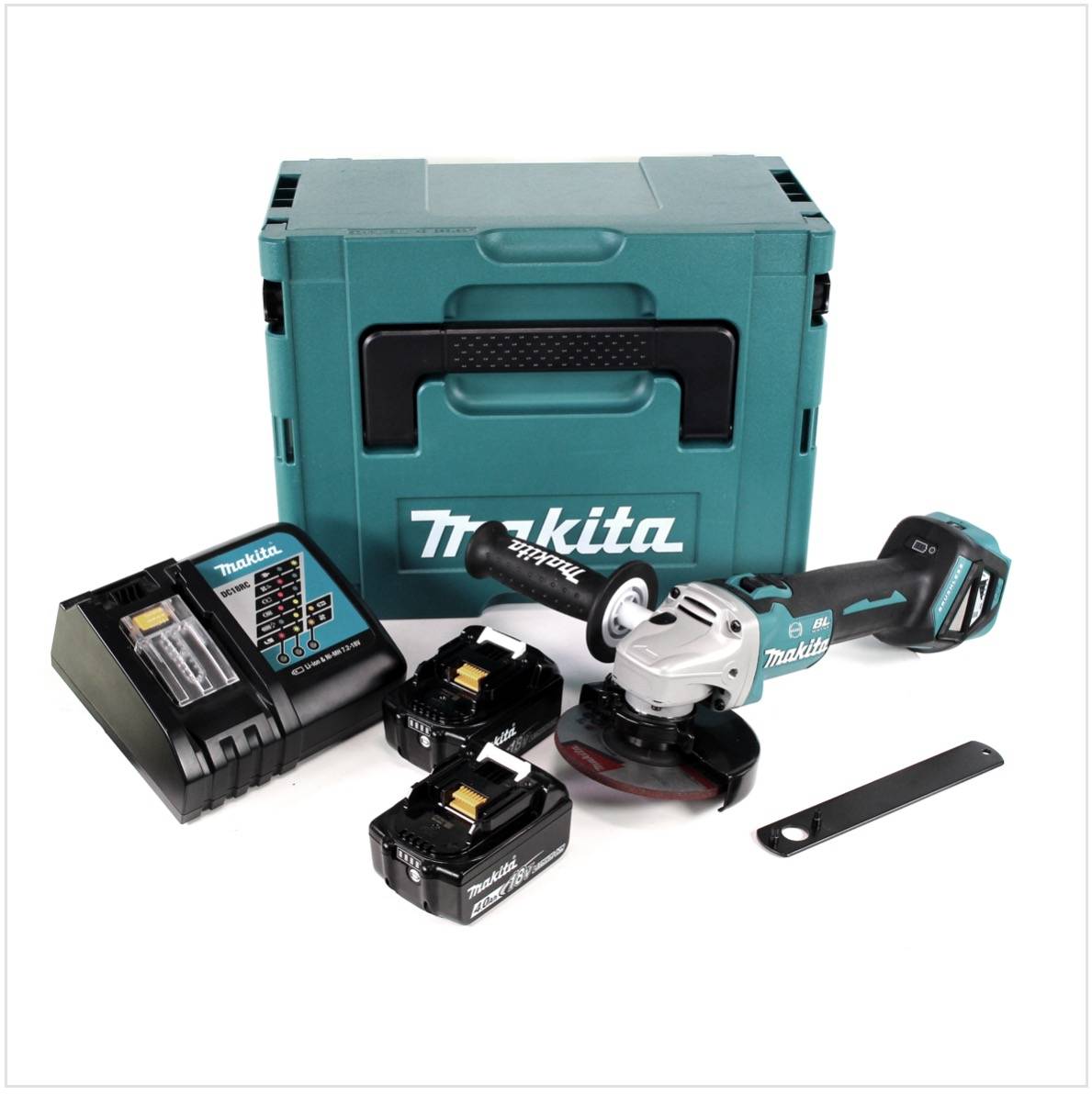 Meuleuse d'angle 18V LXT diam125 mm -2x4,0 Ah- en MAKPAC - MAKITA DGA513RMJ-1