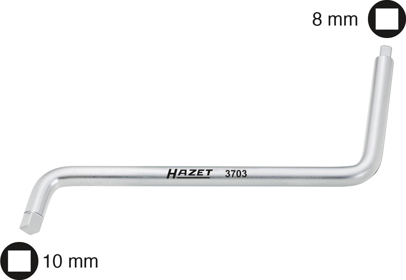 Clé de vidange, 8 x 10, 8 mm, 10 mm Hazet 3703