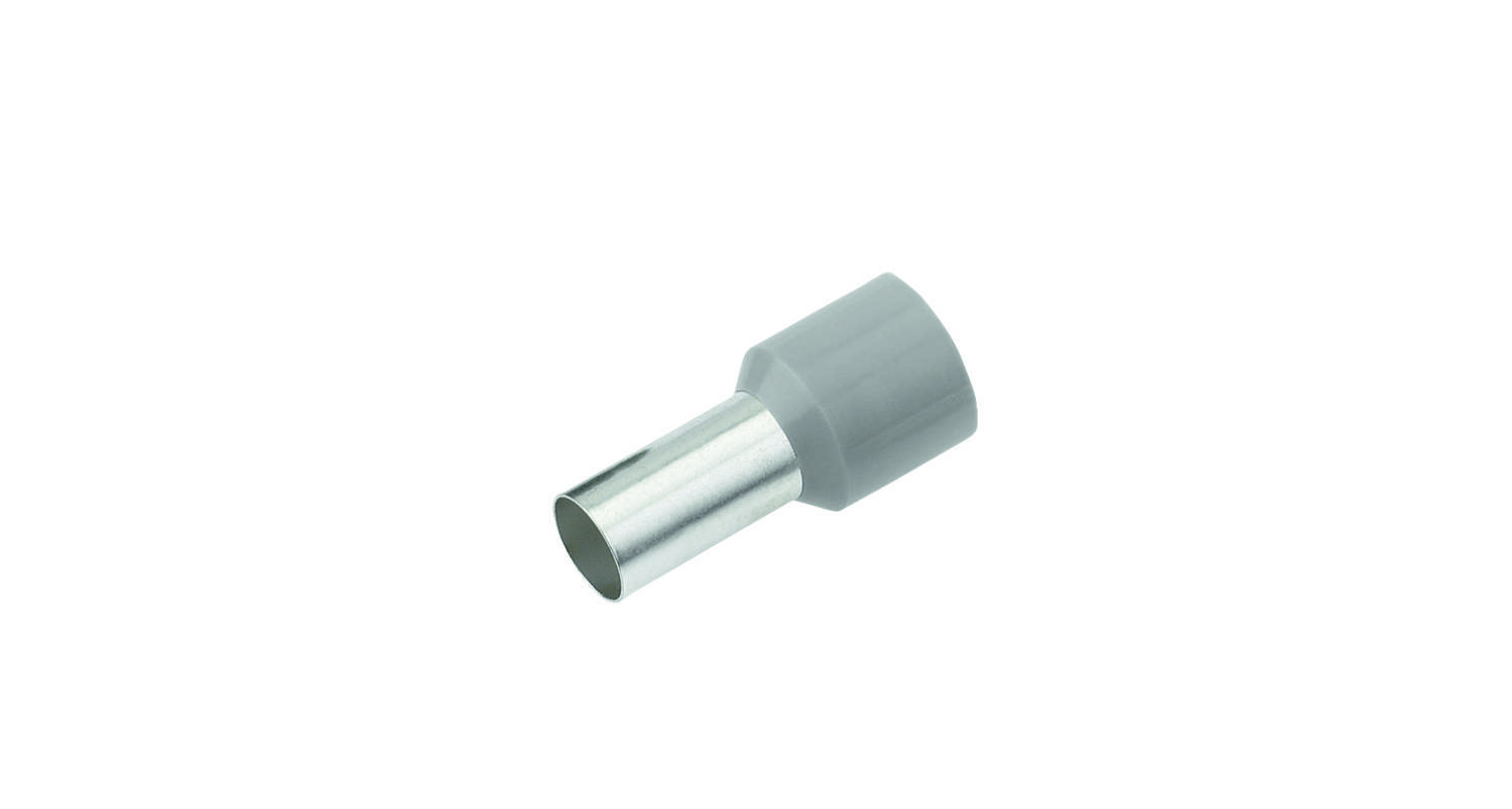 Cimco 18 1007 Embout simple d'extrémité de câble 2.5 mm² partiellement isolé gris 100 pc(s)