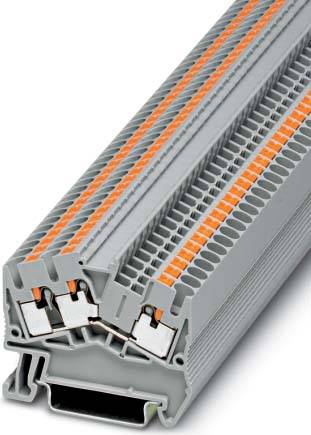 Bloc de jonction simple Phoenix Contact PTS 2,5-TWIN 3211896 gris 50 pc ...