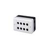 Eaton 046299 8 emplacements (Ø x H) 16 mm x 75 mm gris clair (RAL 7035), noir (RAL 9005) 1 pc(s)