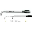 Clé pour écrous de roues télescopique, entraînement 4 pans extérieurs 12,5 = 1/2? Hazet 772