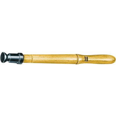 Manche en bois avec embout métallique, probablement un outil comme un ciseau à bois.