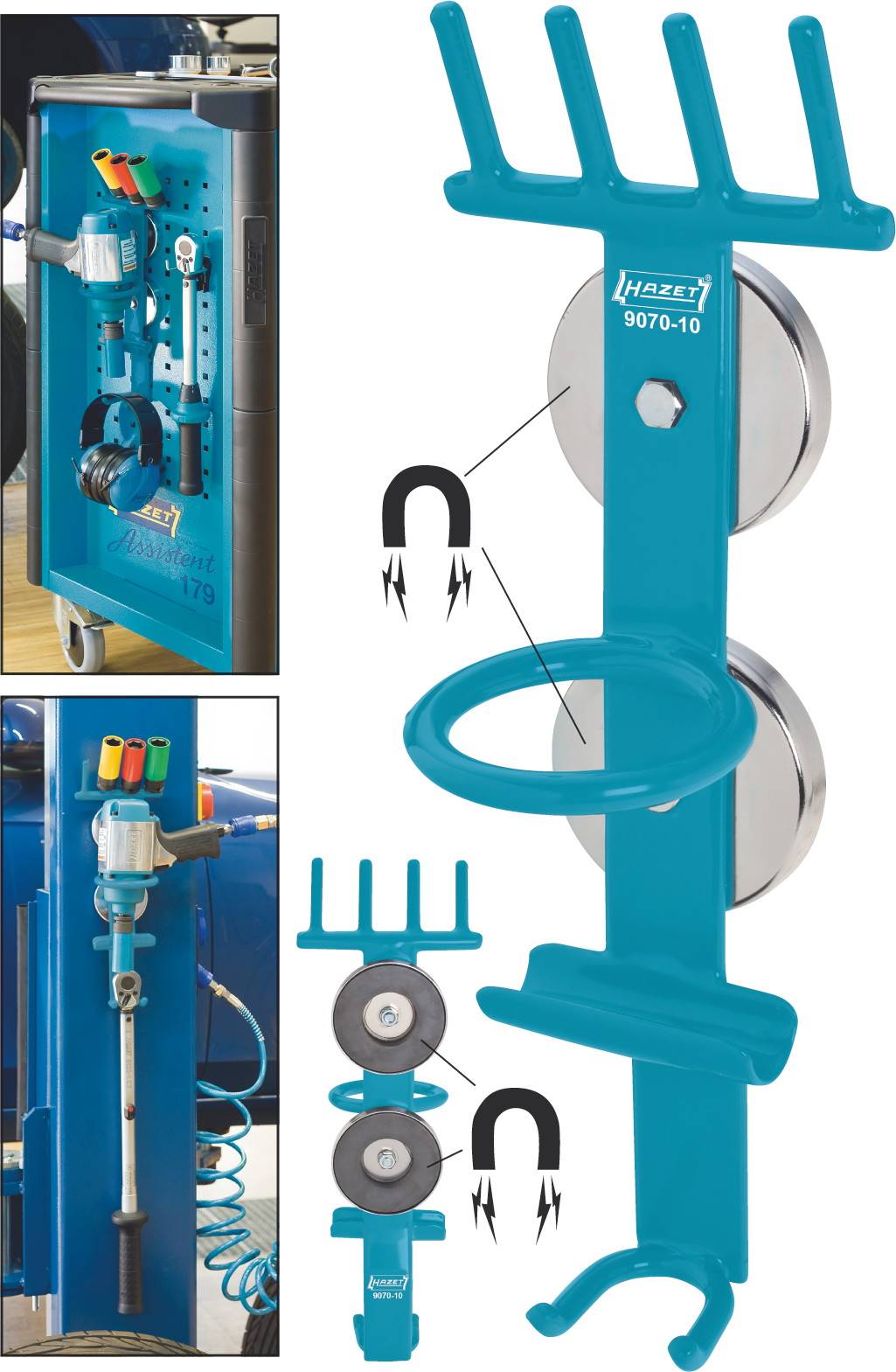 HAZET Jeu De Boutons Magnétiques 197-11/3 ∙ 3 Stück Pièces