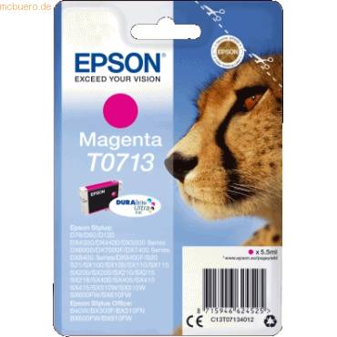 EPSON 1LB T0713 ink cartridge magenta standard capacity 5.5ml 1-pack RF-AM blister w/s-0