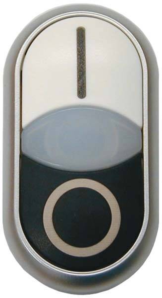Bouton-poussoir double Eaton 216706 - M22-DDL-WS-X1/X0-0