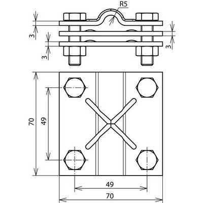 DEHN 321045 KS 8.10 FL40 STTZN Croisillon - Conrad Electronic France