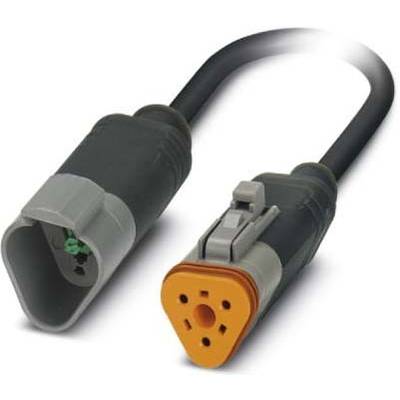 Câble pour capteurs/actionneurs, connecteur mâle droit DT04-3P, connecteur femelle droit DT06-3S Pôle: 3 Phoenix Contact