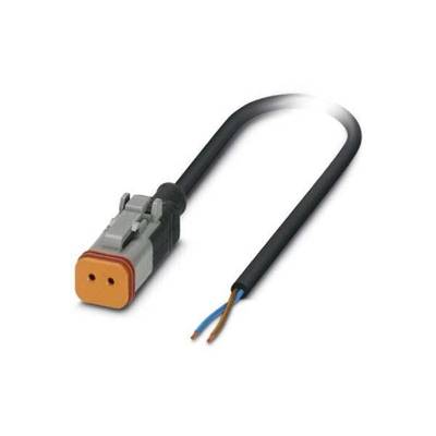 Câble pour capteurs/actionneurs, extrémité libre, connecteur femelle droit DT06-2S Pôle: 2 Phoenix Contact SAC-2P- 3,0-P