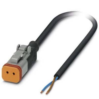 Câble pour capteurs/actionneurs, extrémité libre, connecteur femelle droit DT06-2S Pôle: 2 Phoenix Contact SAC-2P- 3,0-P
