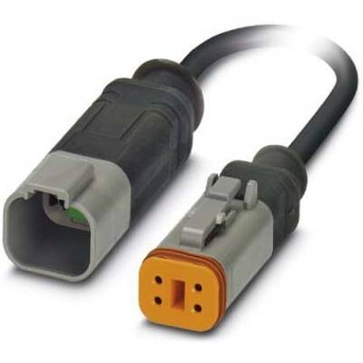 Câble pour capteurs/actionneurs, connecteur mâle droit DT04-4P, connecteur femelle droit DT06-4S Pôle: 4 Phoenix Contact