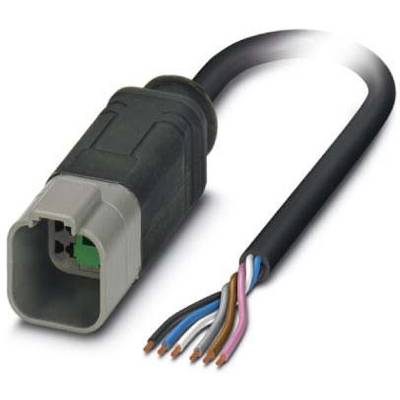 Câble pour capteurs/actionneurs, extrémité libre,connecteur mâle droit DT04-6P Pôle: 6 Phoenix Contact SAC-6P-DTMS/ 1,5-