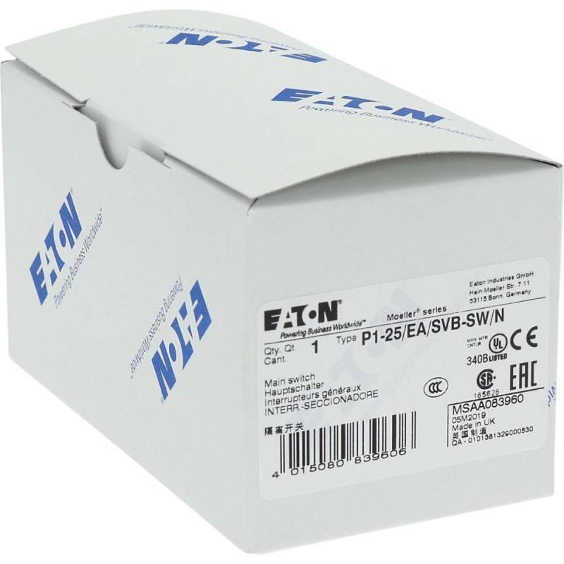 EATON P1-25 SP1-025 Interruttore Sezionatore Di Carico - Usato In Buone Condizioni