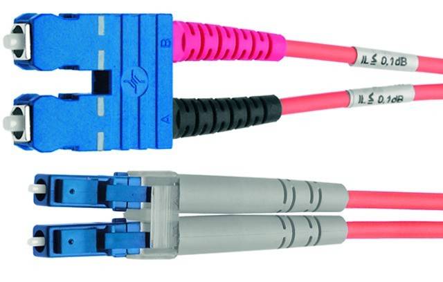 TELEGÄRTNER Câble adaptateur duplex 9/125 OS2, 1x SC Duplex - 1x LC Duplex, jaune, 3 m-2