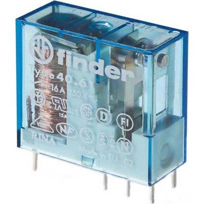 Finder 40.61.9.012.0003 Relais pour circuits imprimés 12 V/DC 16 A 1 inverseur (RT) 50 pc(s) Piece-0