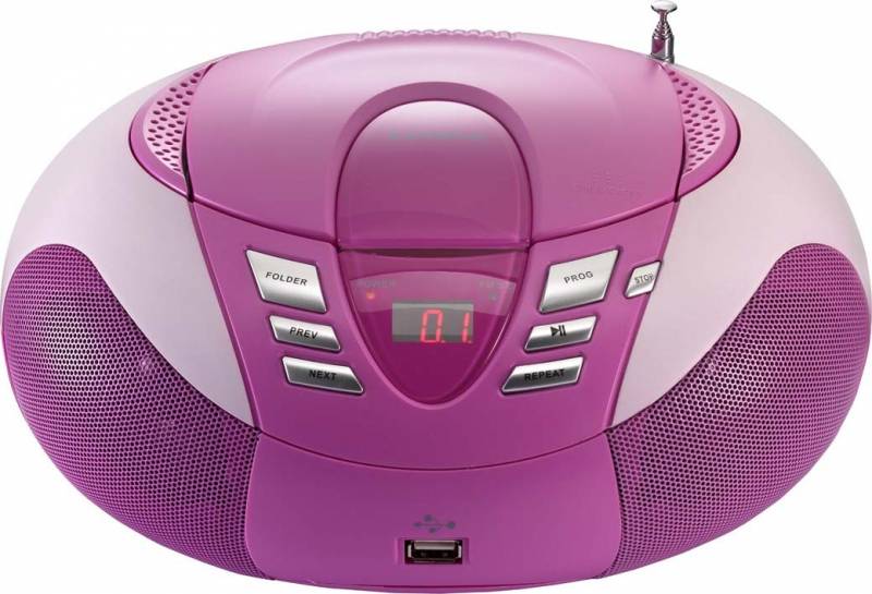 Radio Portable FM avec Lecteur CD / USB / MP3 et Écran LCD-0