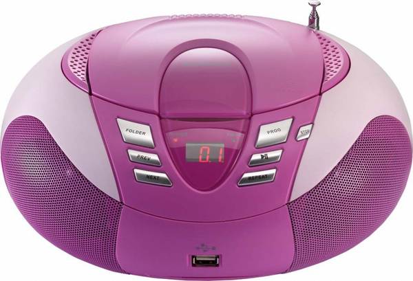 Radio Portable FM avec Lecteur CD / USB / MP3 et Écran LCD