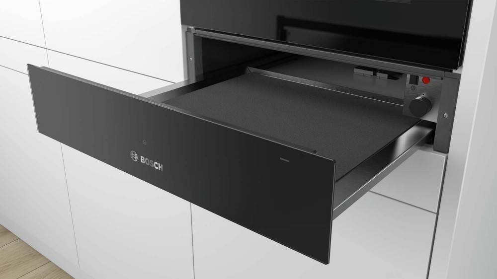 Tiroir Chauffant 14cm Noir Bosch BIC510NB0-1