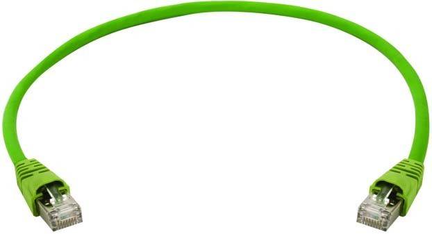 Telegärtner 100008660 RJ45 Câble réseau, câble patch CAT 5 SF/UTP 5.00 m jaune, vert 1 pc(s)-1