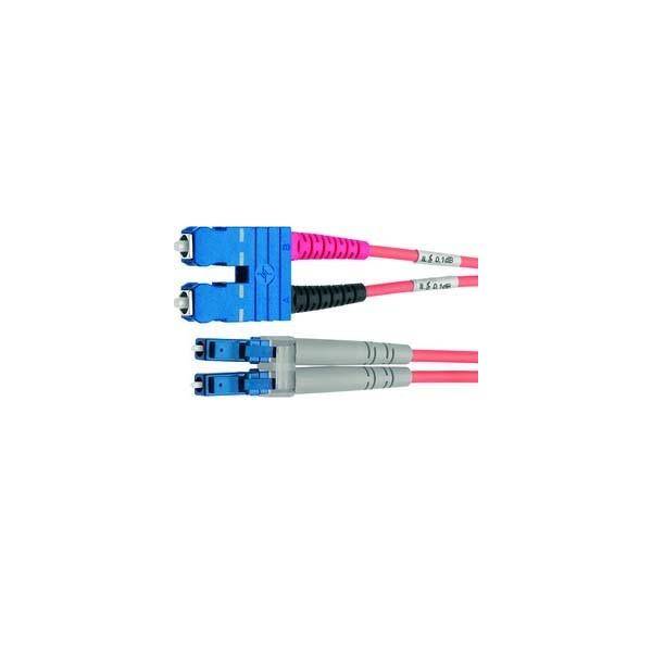 Telegärtner 100012331 fibre optique FO Câble de raccordement [1x SC mâle - 1x LC mâle] 50/125 µ Multimode OM3 3.00 m