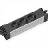Bachmann 336.039 Bloc multiprise sans interrupteur aluminium, noir contact de protection