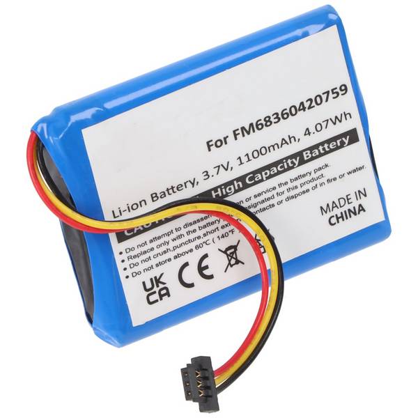 TOMTOM XXL, PRO 4000 Batterie 1100mAh en réplique de la batterie AccuCell