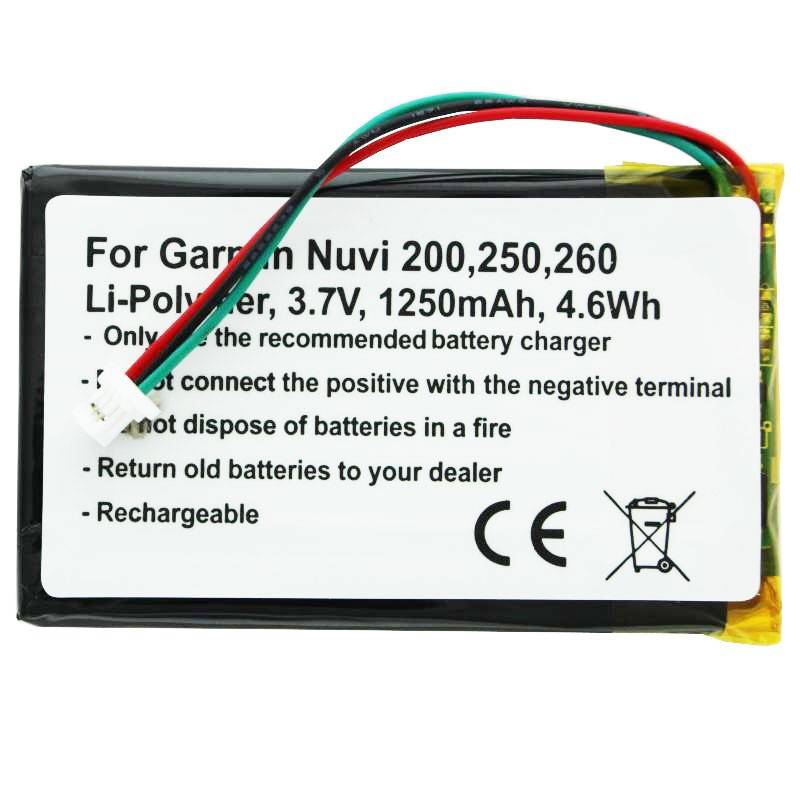 Batterie adaptée pour Garmin Nuvi 200, Nüvi 361-00019-11-0