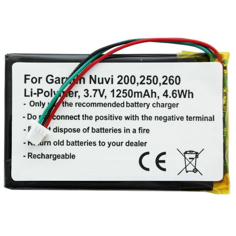 Batterie adaptée pour Garmin Nuvi 200, Nüvi 361-00019-11-1