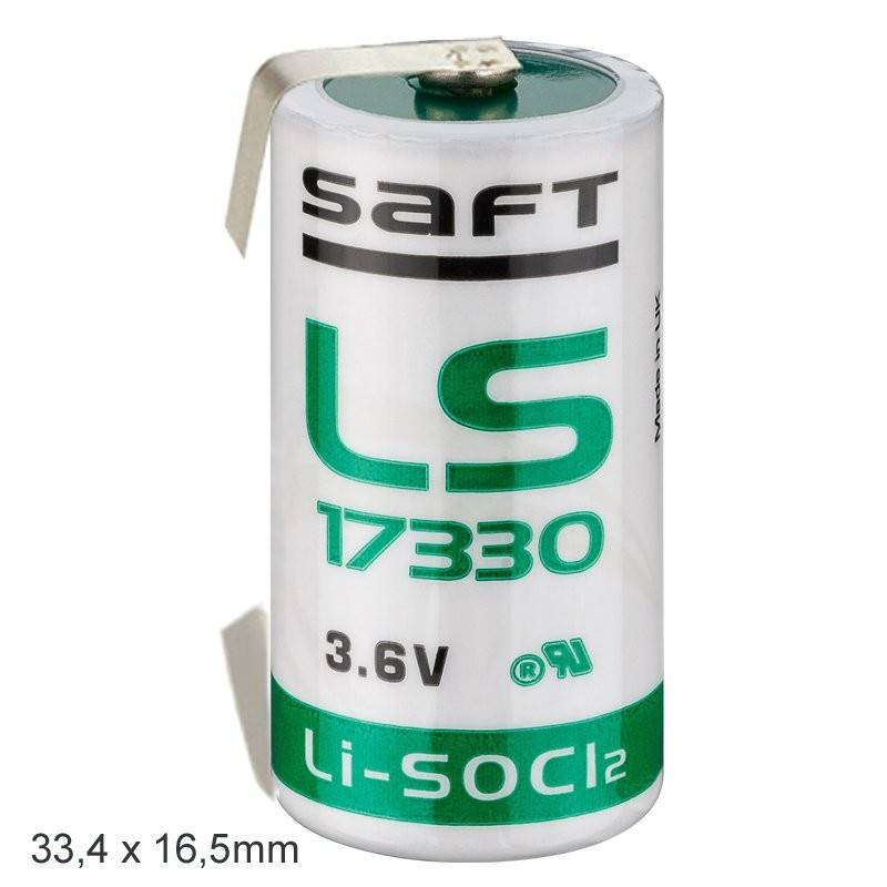 Saft Lithium LS-17330 3,6 V 2,1 Ah avec patte de soudure en U-1