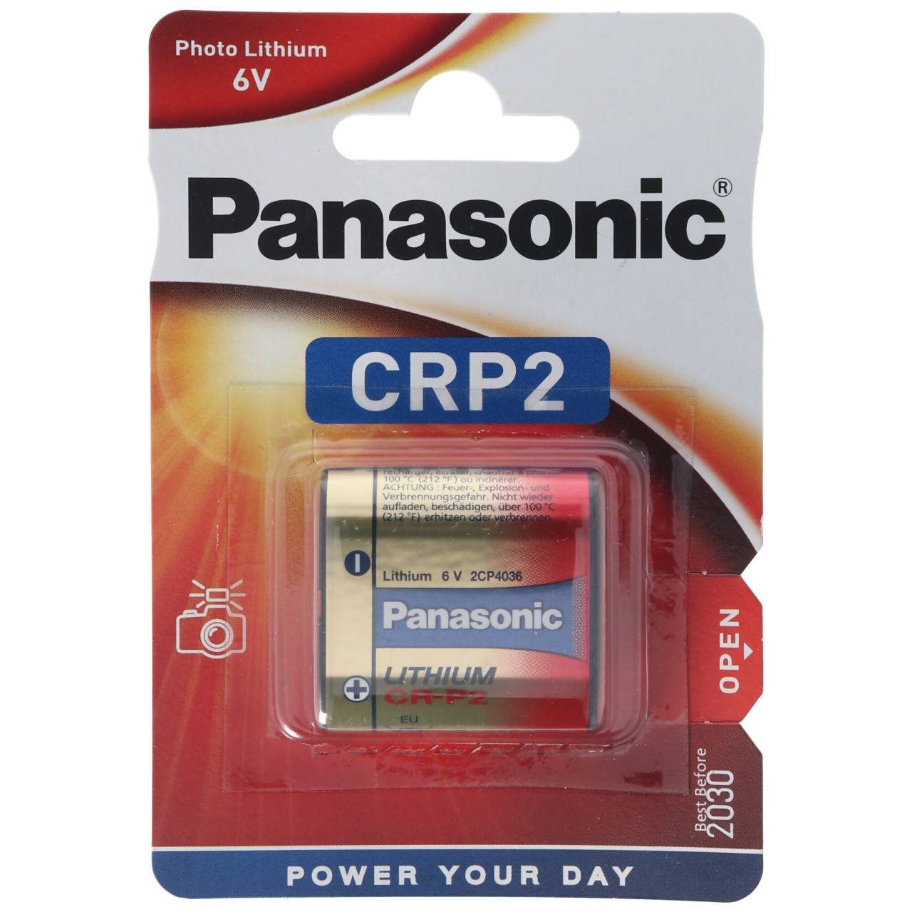 Panasonic CR-P2 Photo Batterie CR-P2P, CRP2P, CR-P2PEP, 6Volt-0