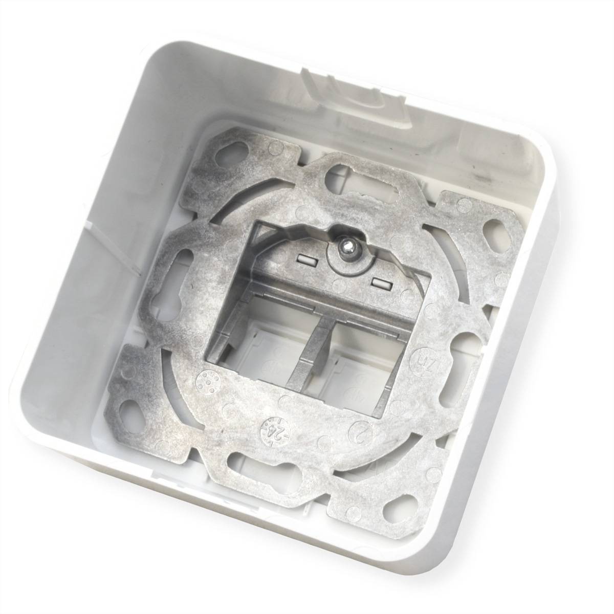 TELEGÄRTNER Module pour boîtier blanc, 2 prises-1