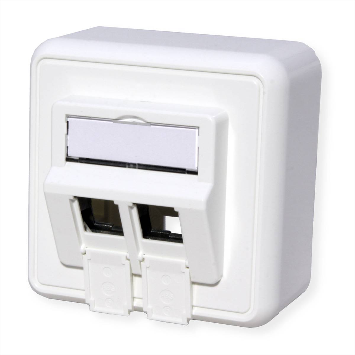 TELEGÄRTNER Module pour boîtier blanc, 2 prises-3