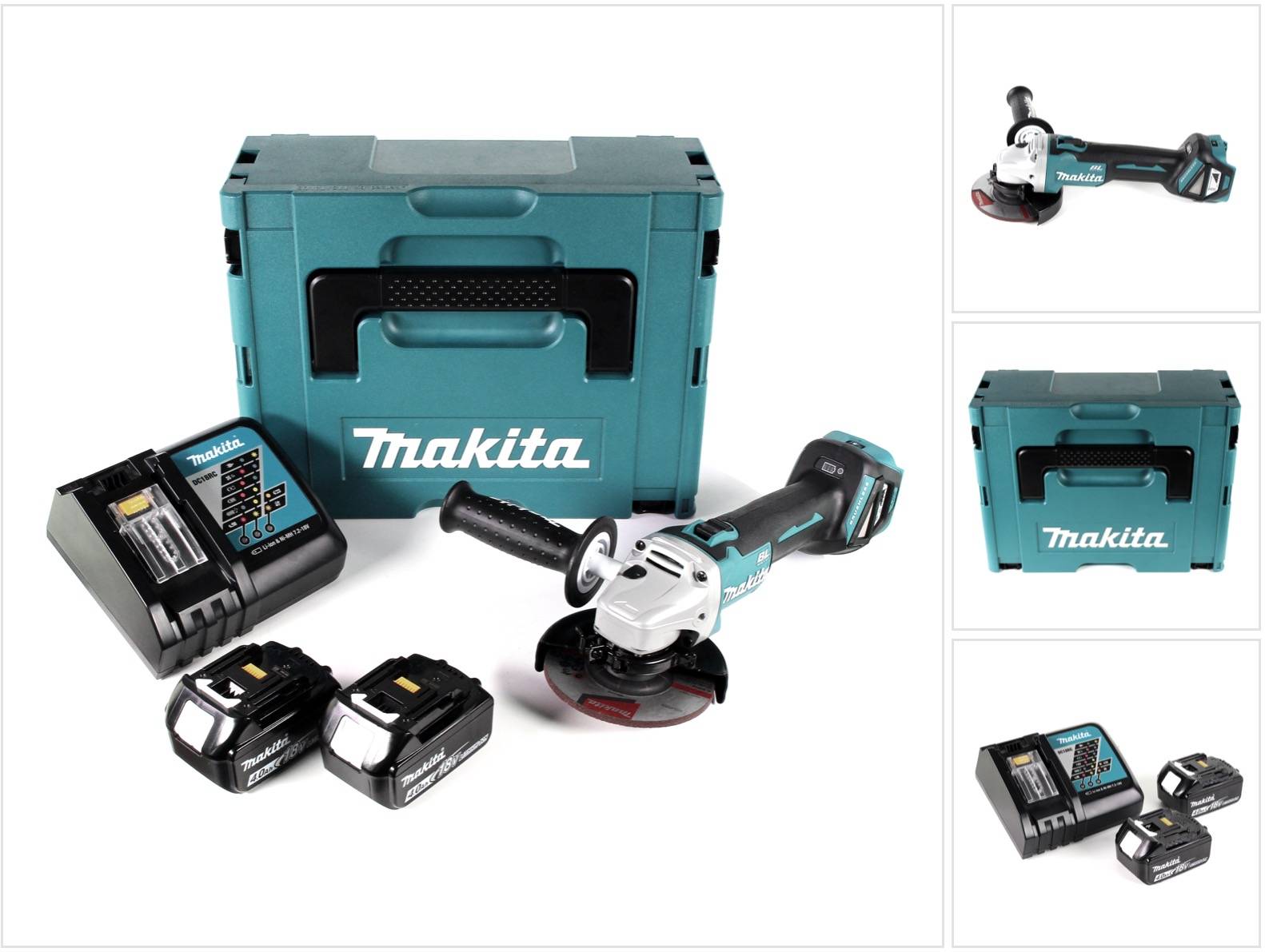 Meuleuse d'angle 18V LXT diam125 mm -2x4,0 Ah- en MAKPAC - MAKITA DGA511RMJ-0